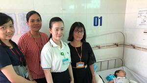 Thăm và hỗ trợ bé Lê Văn Hào (41 tháng tuổi) bị tai nạn giao thông, hoàn cảnh gia đình khó khăn